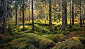 Bosquet œuvres - cimetière forestier 1893 paysage classique Ivan Ivanovitch arbres